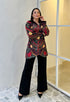 Alia Black Velvet Jacket With Trousers Set